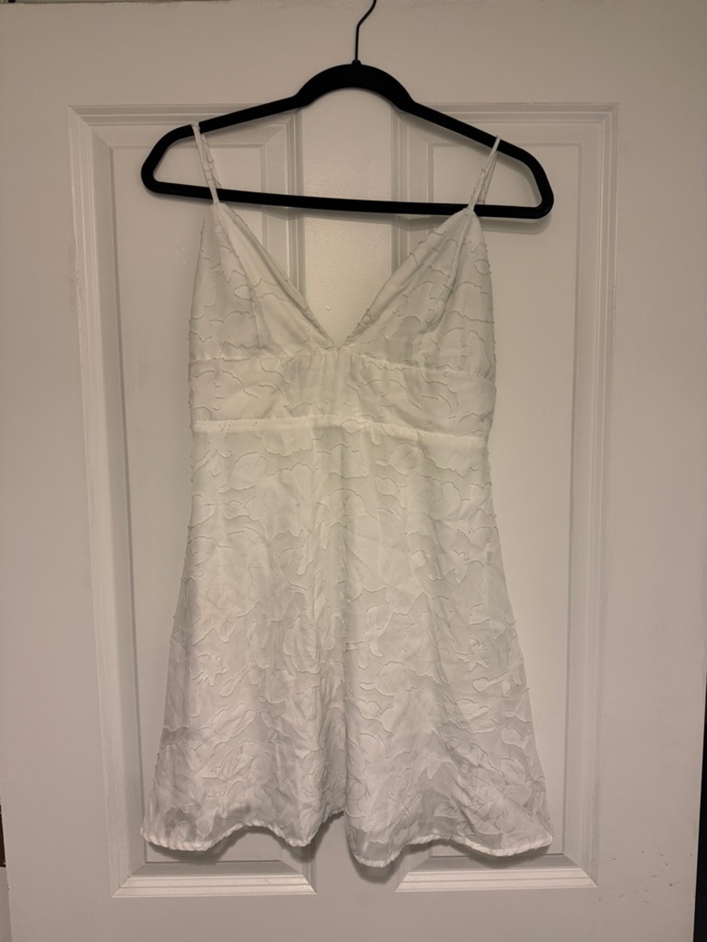Lulu's White Floral Lace Mini Dress